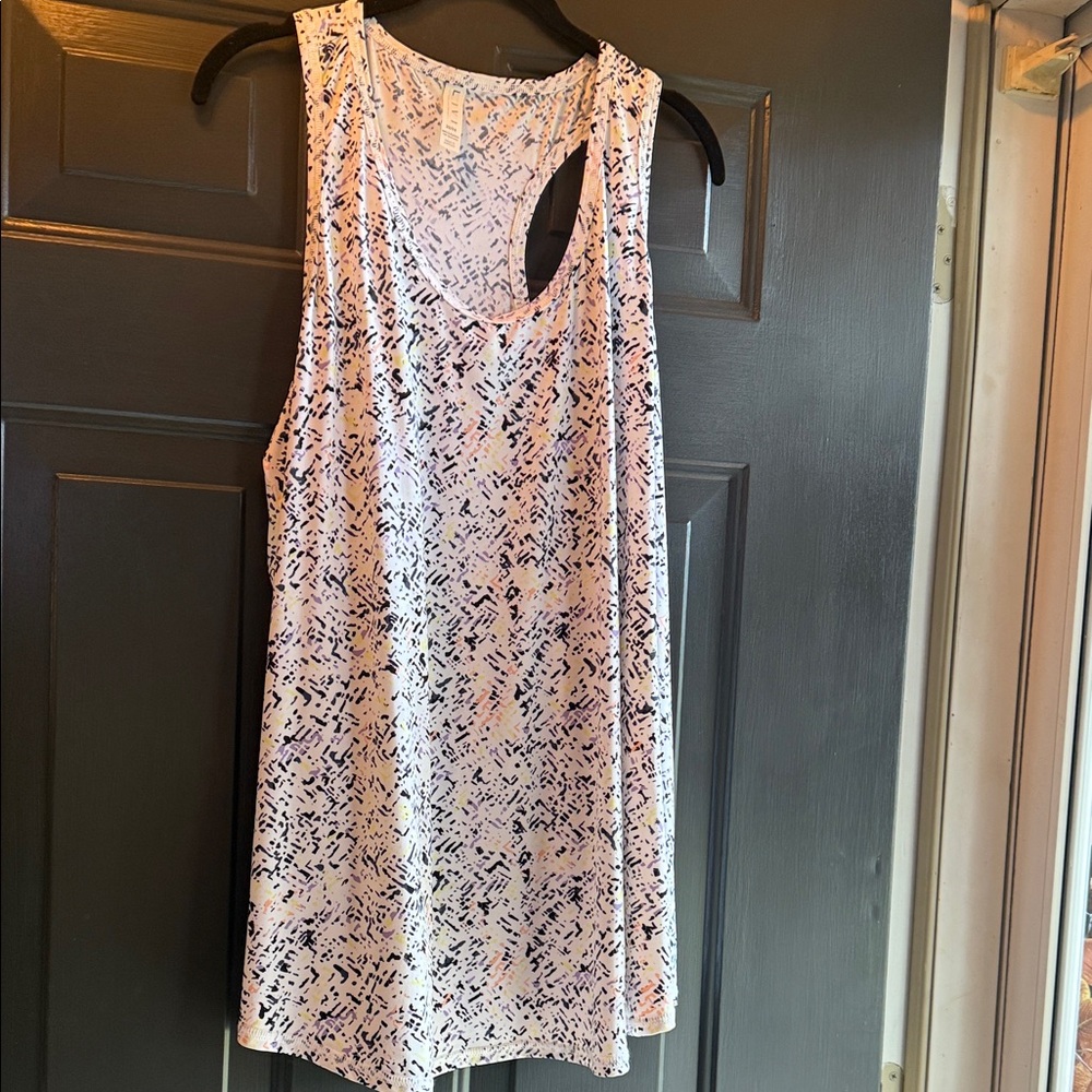 Livi Active White and Black Tank Top